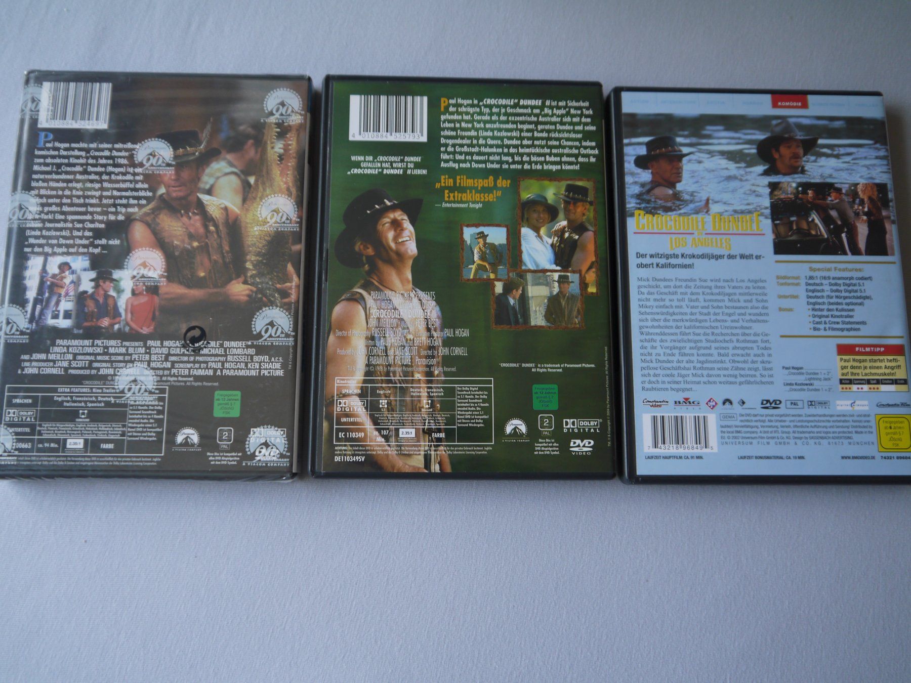 Tous les DVDs: CROCODILE DUNDEE - Trilogie – D'occasion à Hagendorn par Blaf 1
