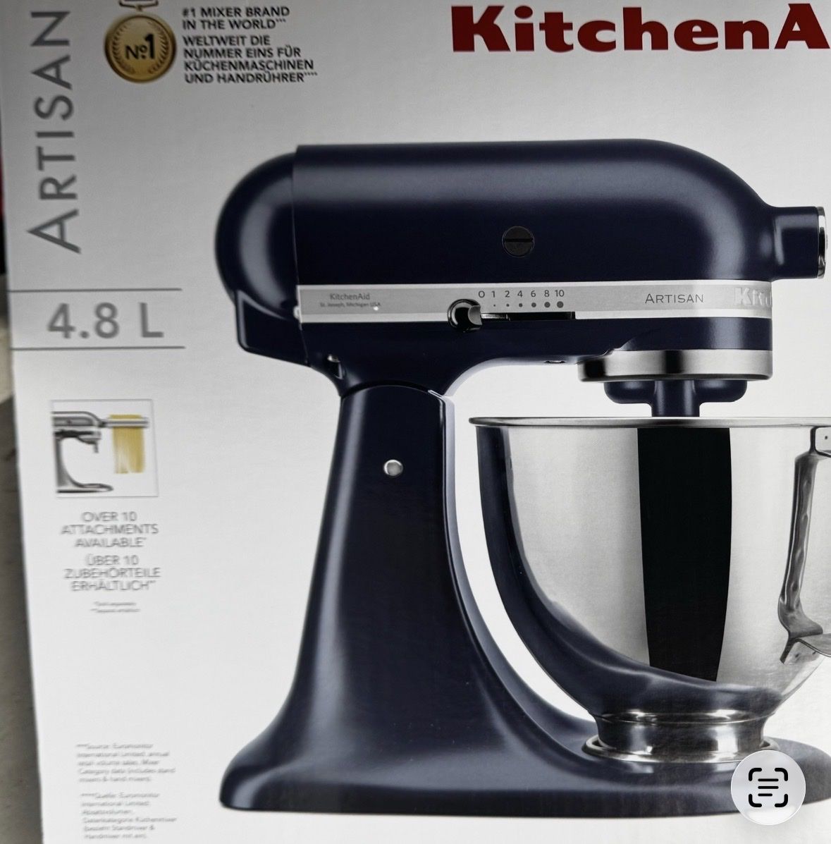Kitchenaid Elettrodomestici da cucina: Robot culinaire KitchenAid Artisan 4.8L bleu accessoires – Usato da Sugiez venduto da jen_t9qh