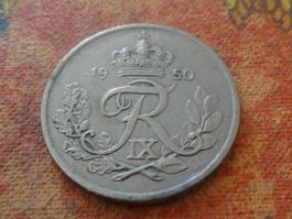 DANEMARK  25  Ore  1950