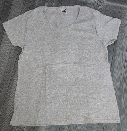 Fruit of the Loom - Damen Basic T-Shirt - XL - Grey