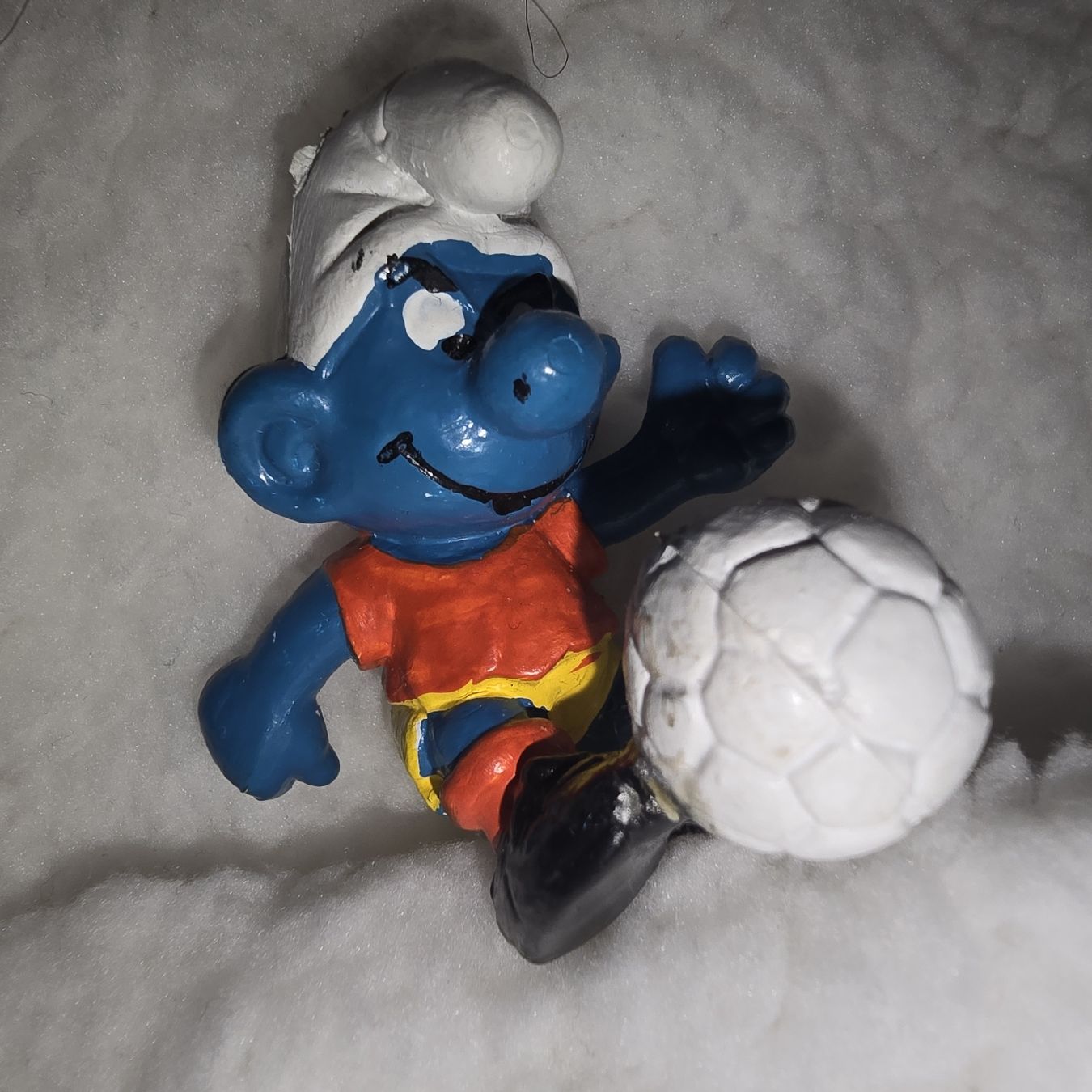 Figuren: Fussballer Schlumpf – Gebraucht aus Hochdorf von