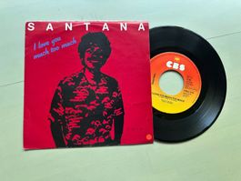 SANTANA CARLOS tolle Single I love you much too much 80's