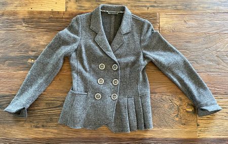 Stylischer Blazer von Angie Miller, grau, Wolle, Gr. XL