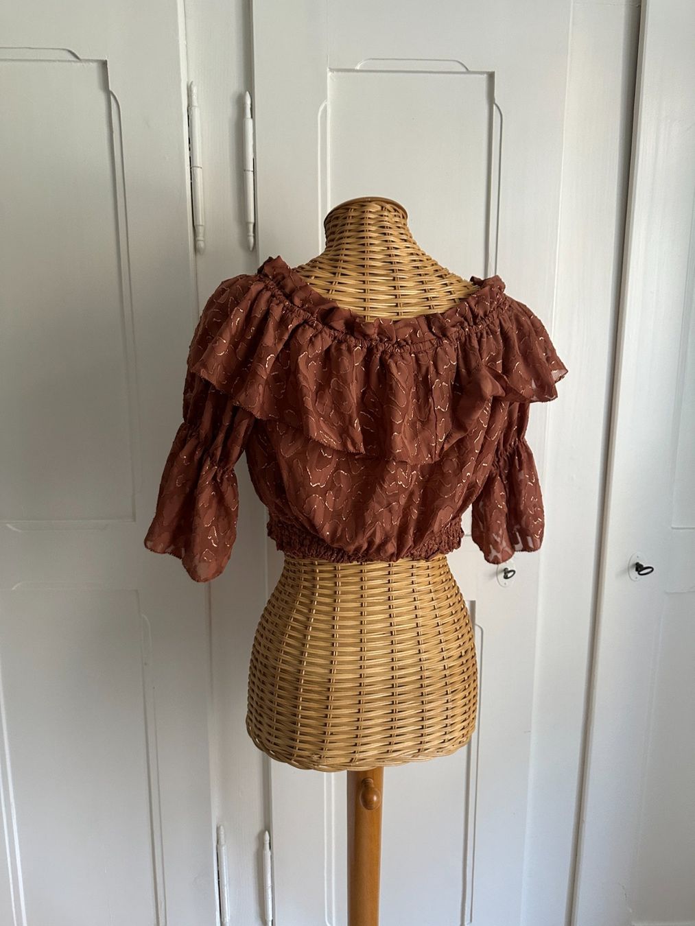 H&M Tops: Cropped Chiffon Oberteil prune - 36 – Gebraucht aus Zürich von Diazaio 2