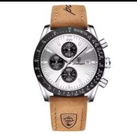 Poedagar Herrenuhr Chronograph Lederarmband