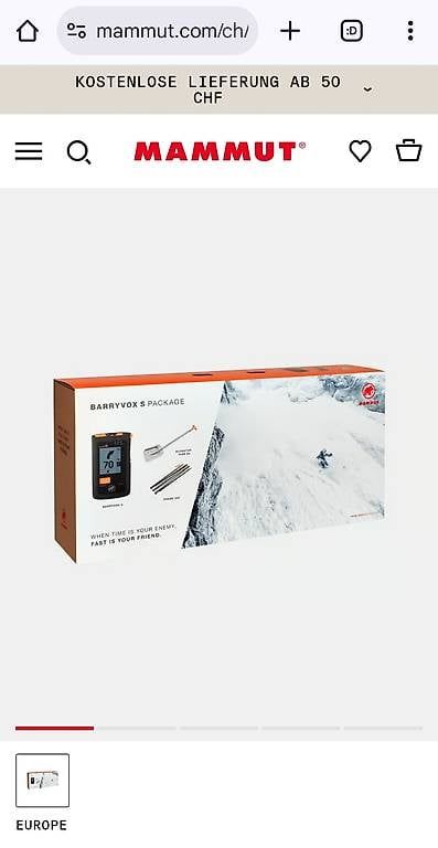 Mammut GPS & Messgeräte: Mammut Barryvox S package (NEW) – Neu und originalverpackt aus Bülach von lau_zd5m 1
