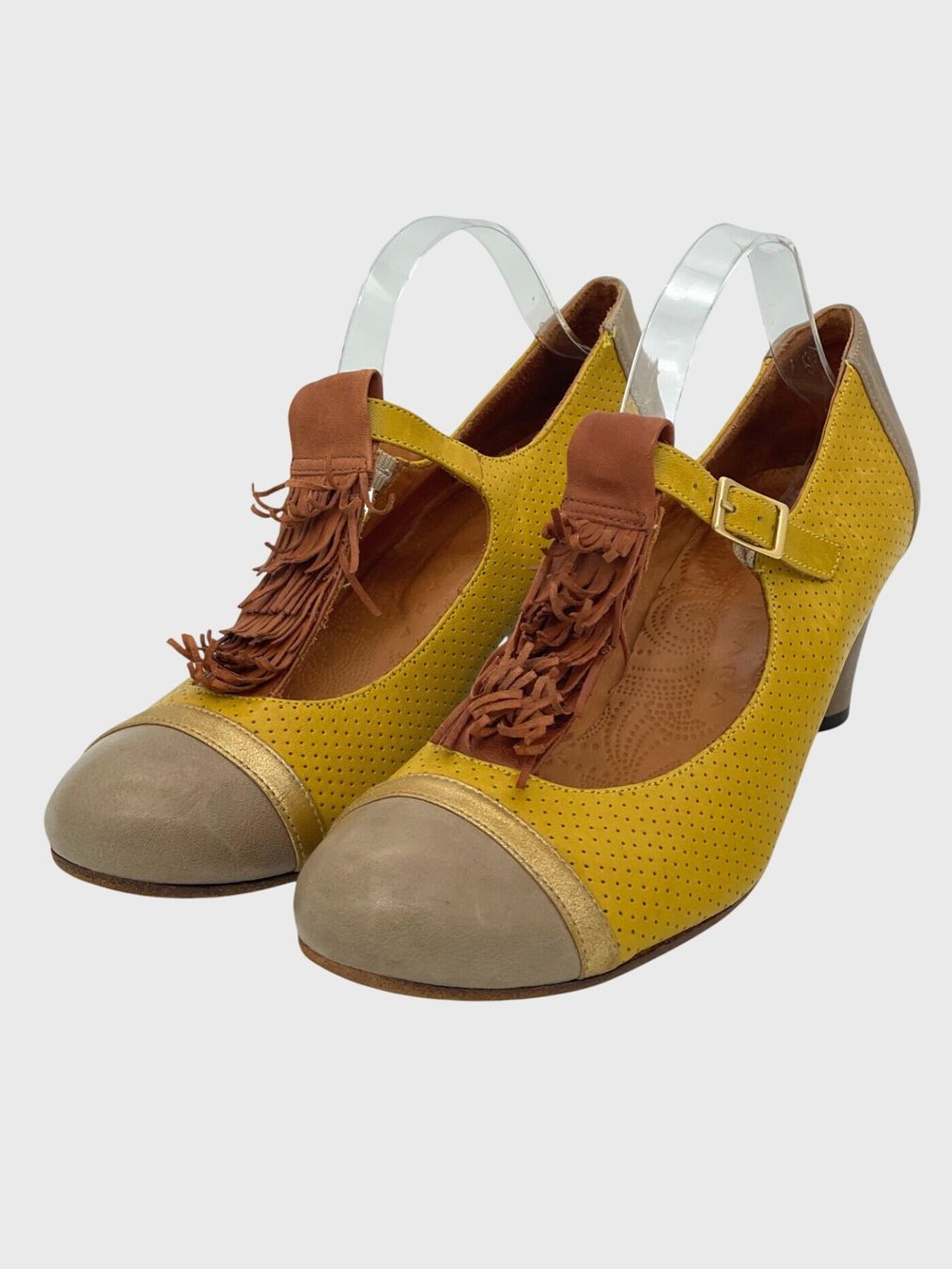 Chie Mihara Scarpe da donna: Chie Mihara Block Heel Pump EU 40.5 Gelb – Usato da Zürich venduto da shoe_shop 2