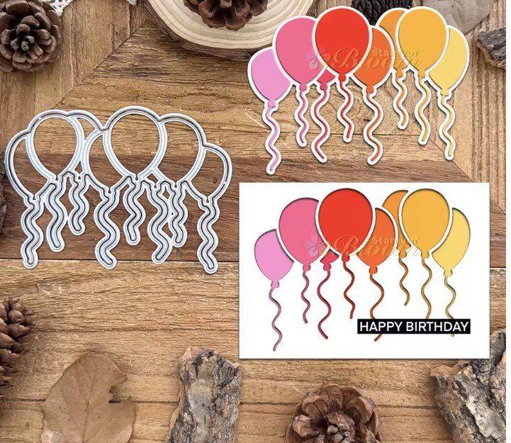 Sciablone: Neue Stanzschablone Ballons – Nuovo e nell'imballaggio originale da Effretikon venduto da wenuss