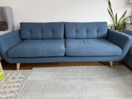 Blue 3-Seater Sofa,  Great Condition