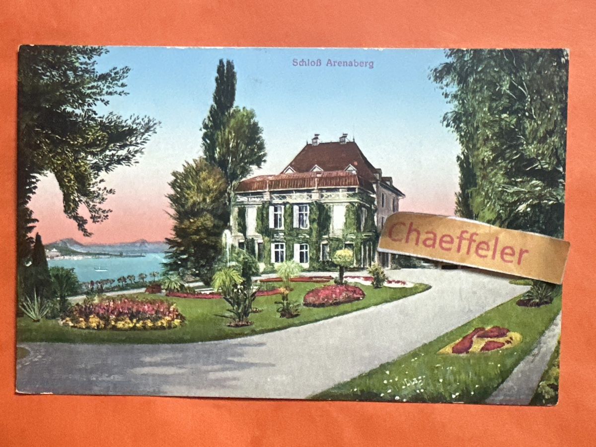 Cartoline postali:  1913 Schloss Arenenberg Thurgau  – Usato da Zürich venduto da Chaeffeler