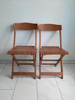 2 Klappstühle aus Holz, vintage