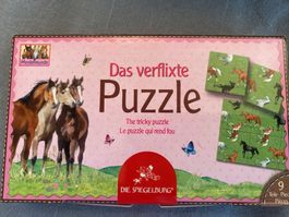 SPIEL/PUZZLE PFERDE *Das verflixte Puzzle* SPIEGELBURG NEU