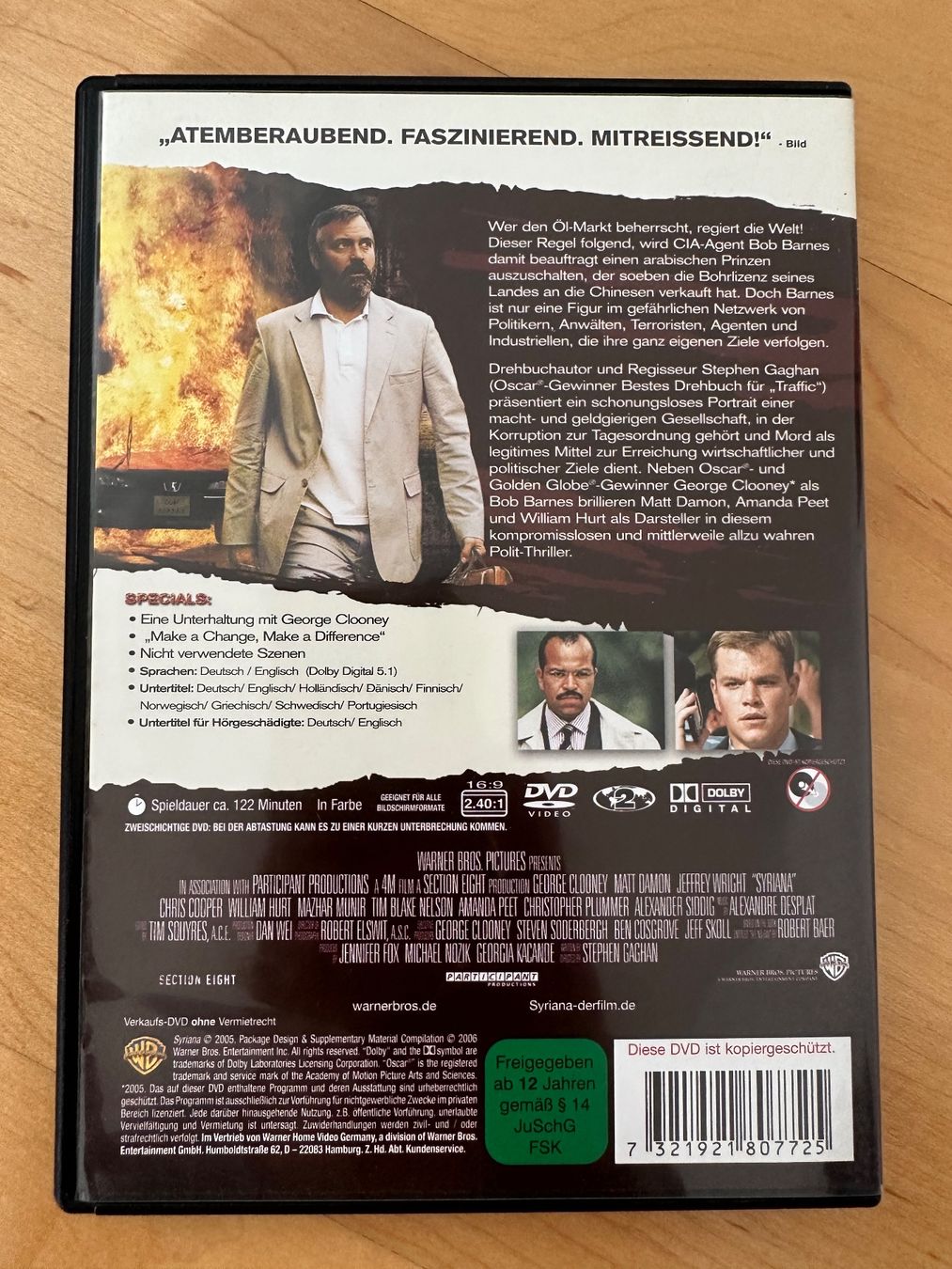 Tutti i DVDs: DVD Syriana – Usato da Rothenburg venduto da wer_g9fd