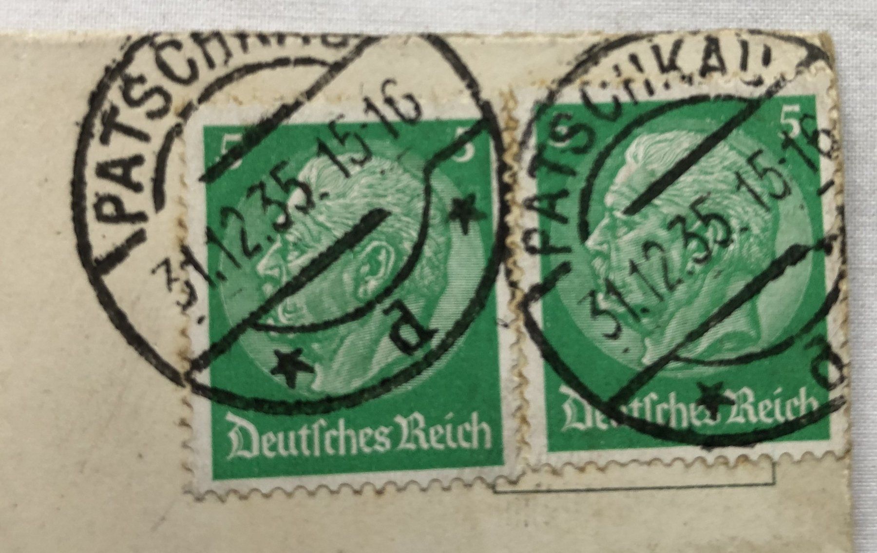 Cartoline postali: Neujahrespostkarte - DR - 1935 – Usato da Schaffhausen venduto da durruti 2