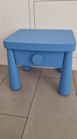 Nachttisch IKEA Mammut blau mit Schublade