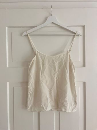 Bella Jones Top weiss 100% Seide