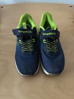 Kangaroos Kinder-Turnschuhe, Gr. 32, dunkelblau/grün