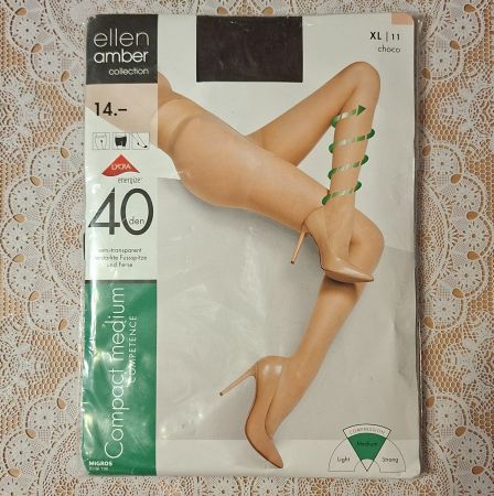 Ellen Amber Compact Medium Strumpfhose 40den Gr.XL Choco