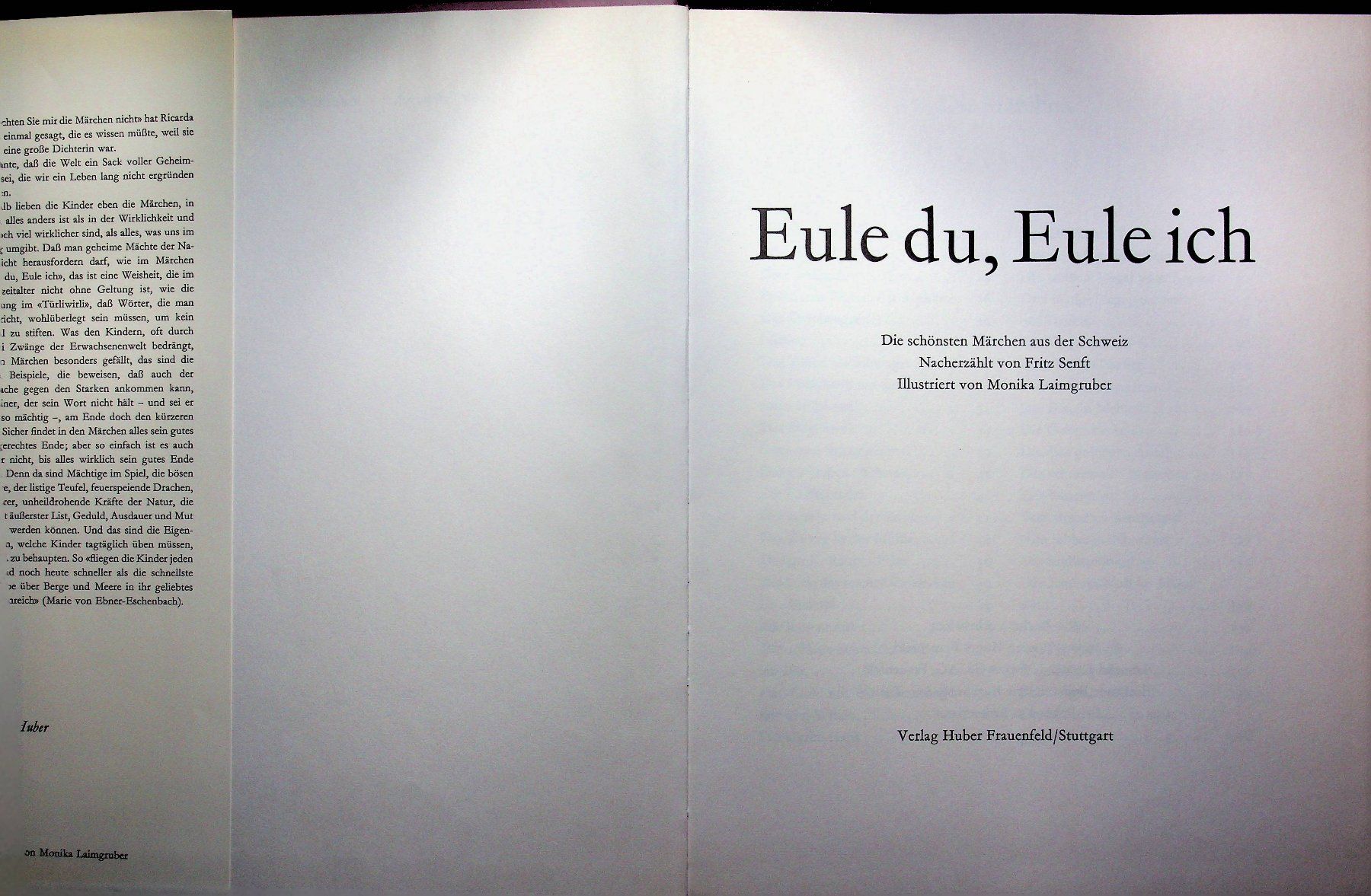 Libri: Eule du, Eule ich Die schönsten Märchen der Schweiz – Usato da Reitnau venduto da Zaomir 1