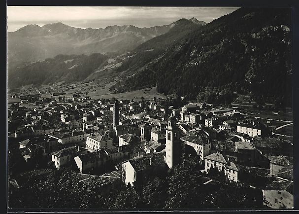 Ansichtskarten: Poschiavo, Ortsansicht mit Bergpanorama – Gebraucht aus Berlin von bartko-reher