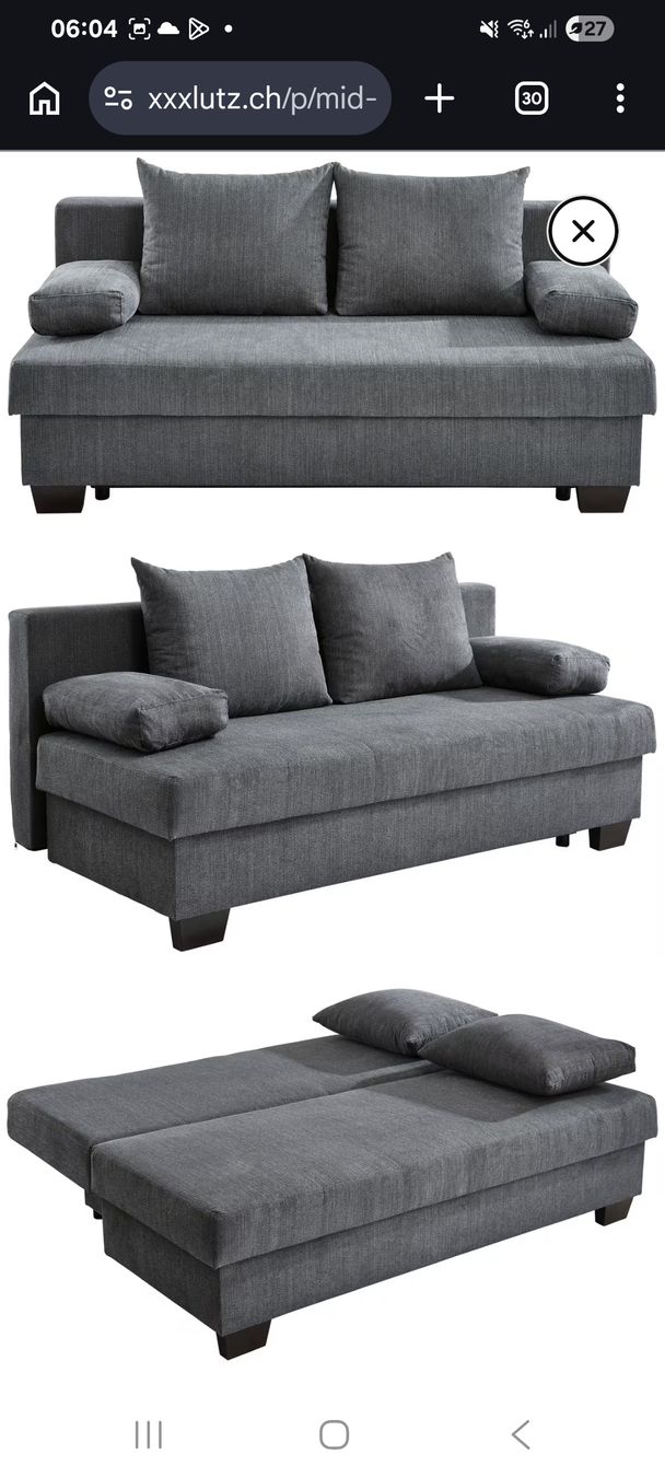 Divani: Schlafsofa günstig wegen Umzug – Nuovo (secondo la descrizione) da Gunzgen venduto da Celine22 2