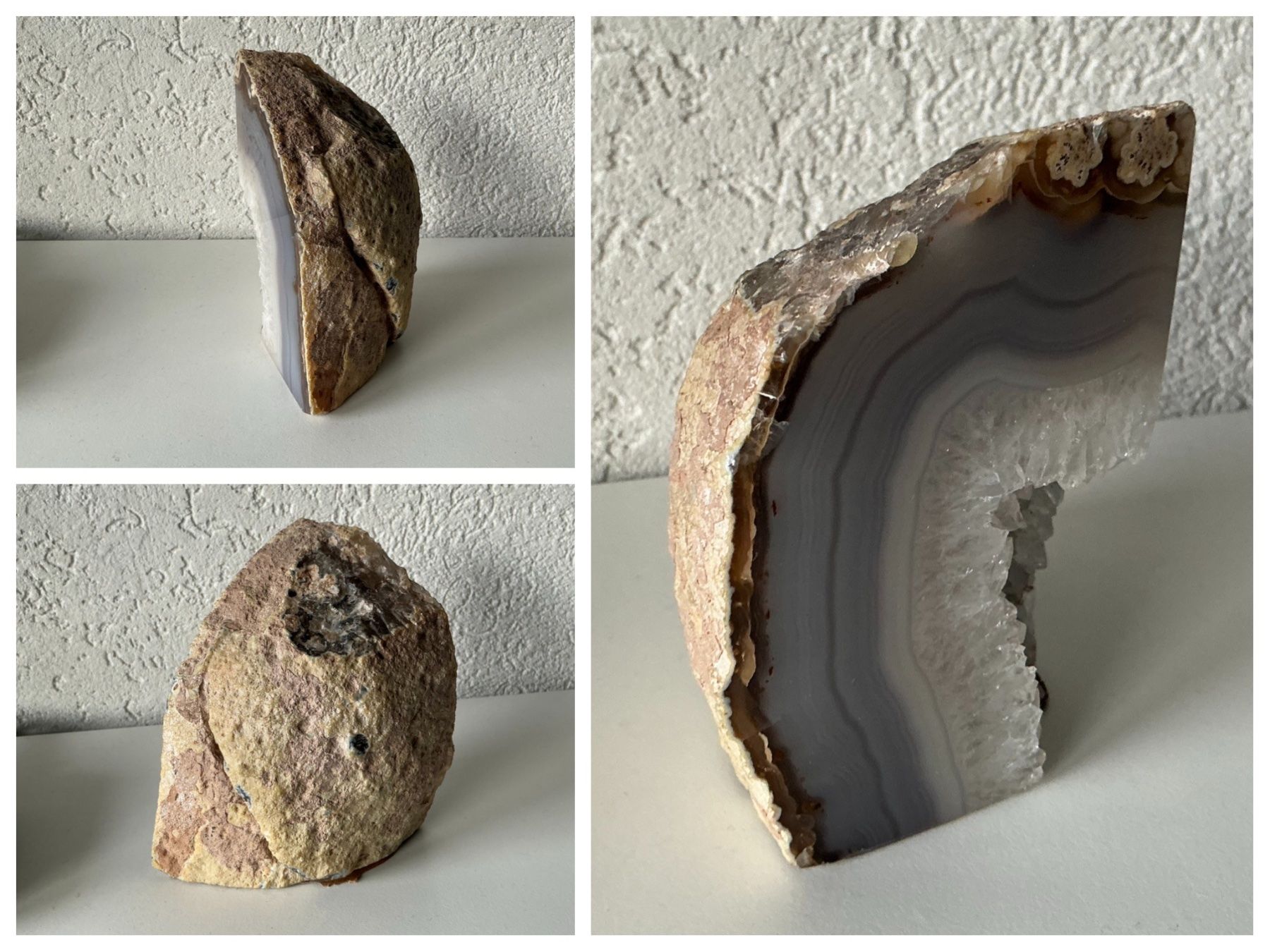 Minerali & Pietre curative: Achat-Geode mit polierter Frontseite, 1,2 KG – Usato da Altnau venduto da mar_kfk2 8