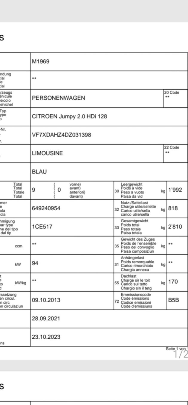 Citroën Véhicules utilitaires: Citroën Jumpy 9 Plätzer (neue Kupplung) – Défectueux à Dussnang par mech30 4