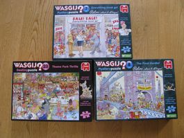 Lot - Set - 3 x Puzzles Wasgij - Vollständig - 1000 Teile