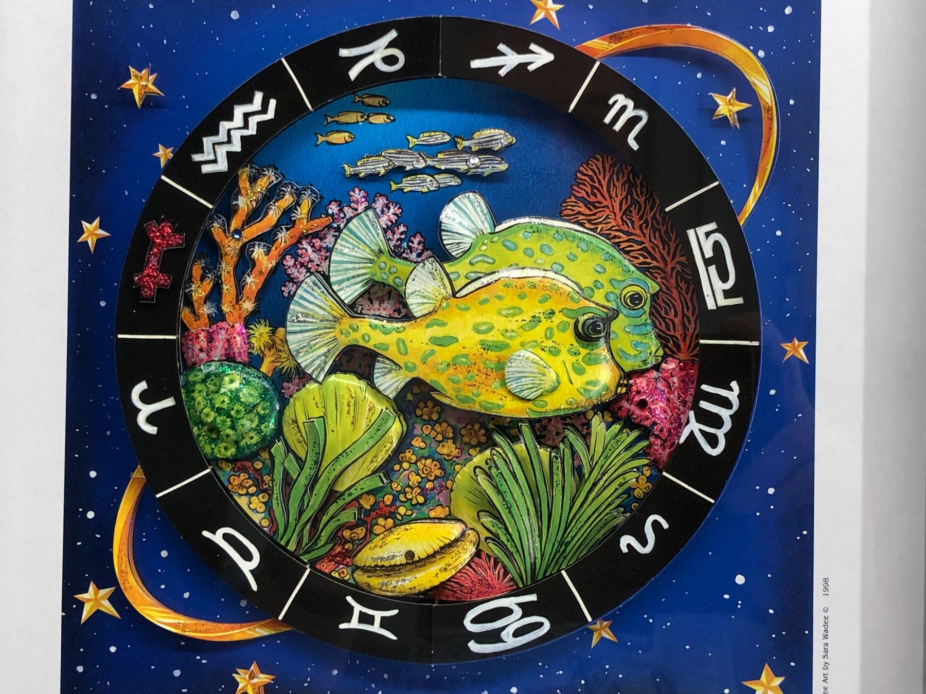 Dipinti: 3D Bild / Sternzeichen Fische / 40x40cm - Silber – Nuovo e nell'imballaggio originale da Bergdietikon venduto da Garak