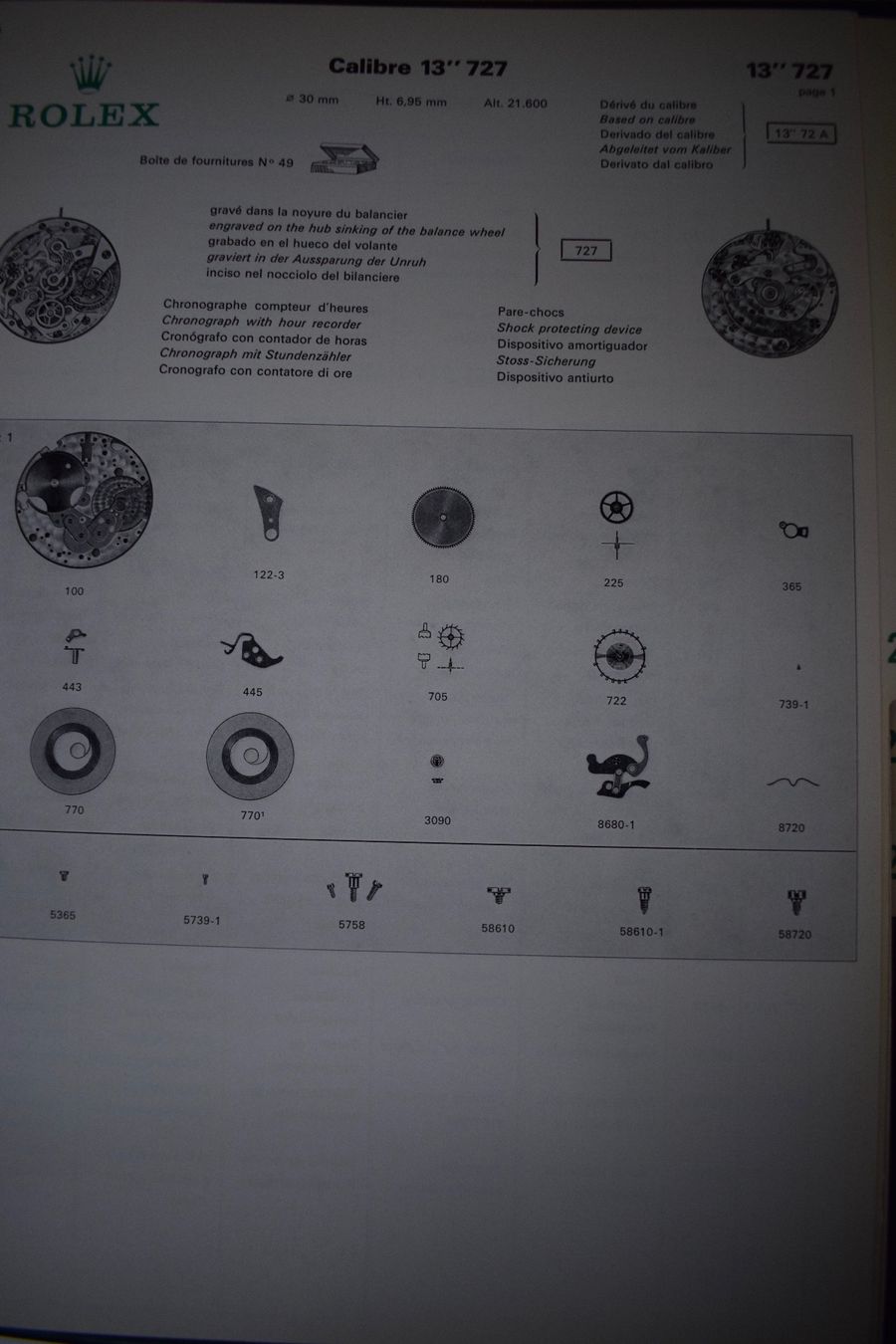 Libri: Rolex Ersatzteilkatalog – Nuovo (secondo la descrizione) da St-Légier-Chiésaz venduto da Antichorloge 3
