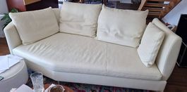 Design Ledersofa und passend Einzelsessel dazu, ab 19.9. 
