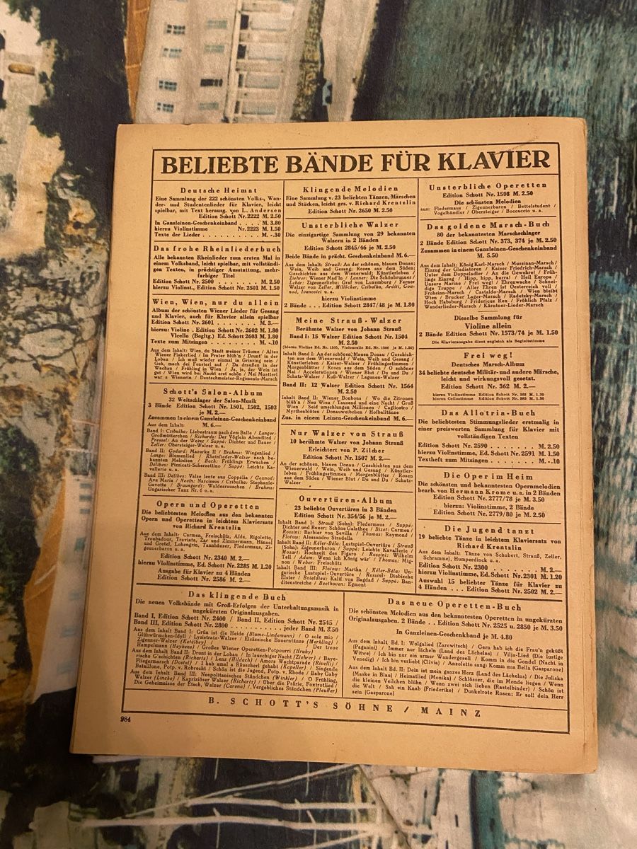 Strumenti musicali: Noten: Winterliche Walzer - Originalausgabe Schott 367 – Usato da Killwangen venduto da BeautysAndEmmas 2