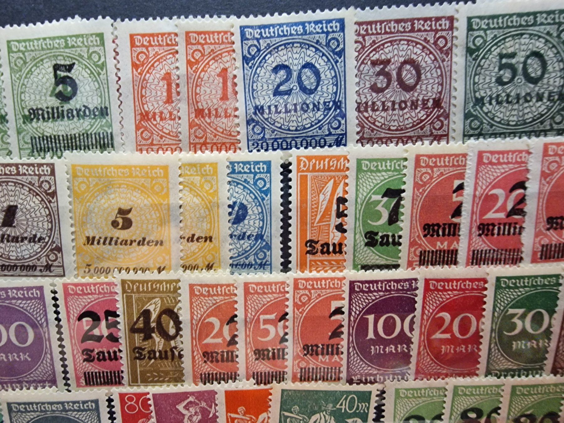 Tutti i francobolli: Deutsches Reich INFLATION  ungestempelt – Usato da Aesch LU venduto da briefmarken.uray 5