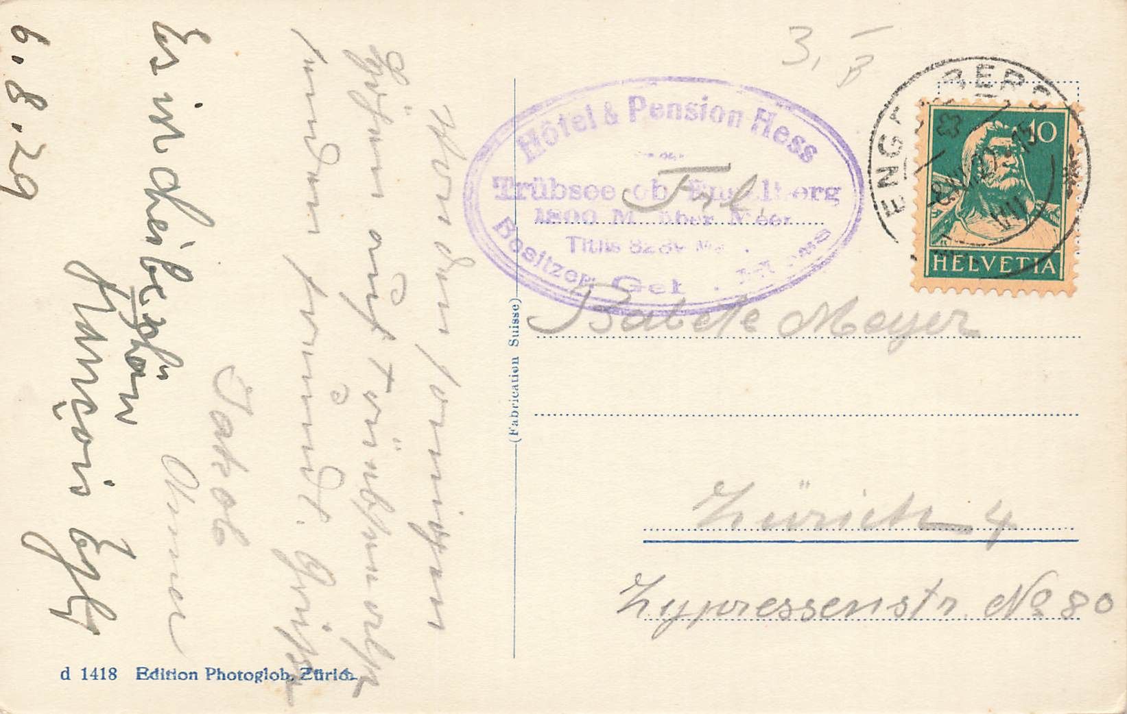 Cartoline postali: Engelberg schwebe bahn gerschni trubsee Seilbahn – Usato da Biasca venduto da Blenio71 1