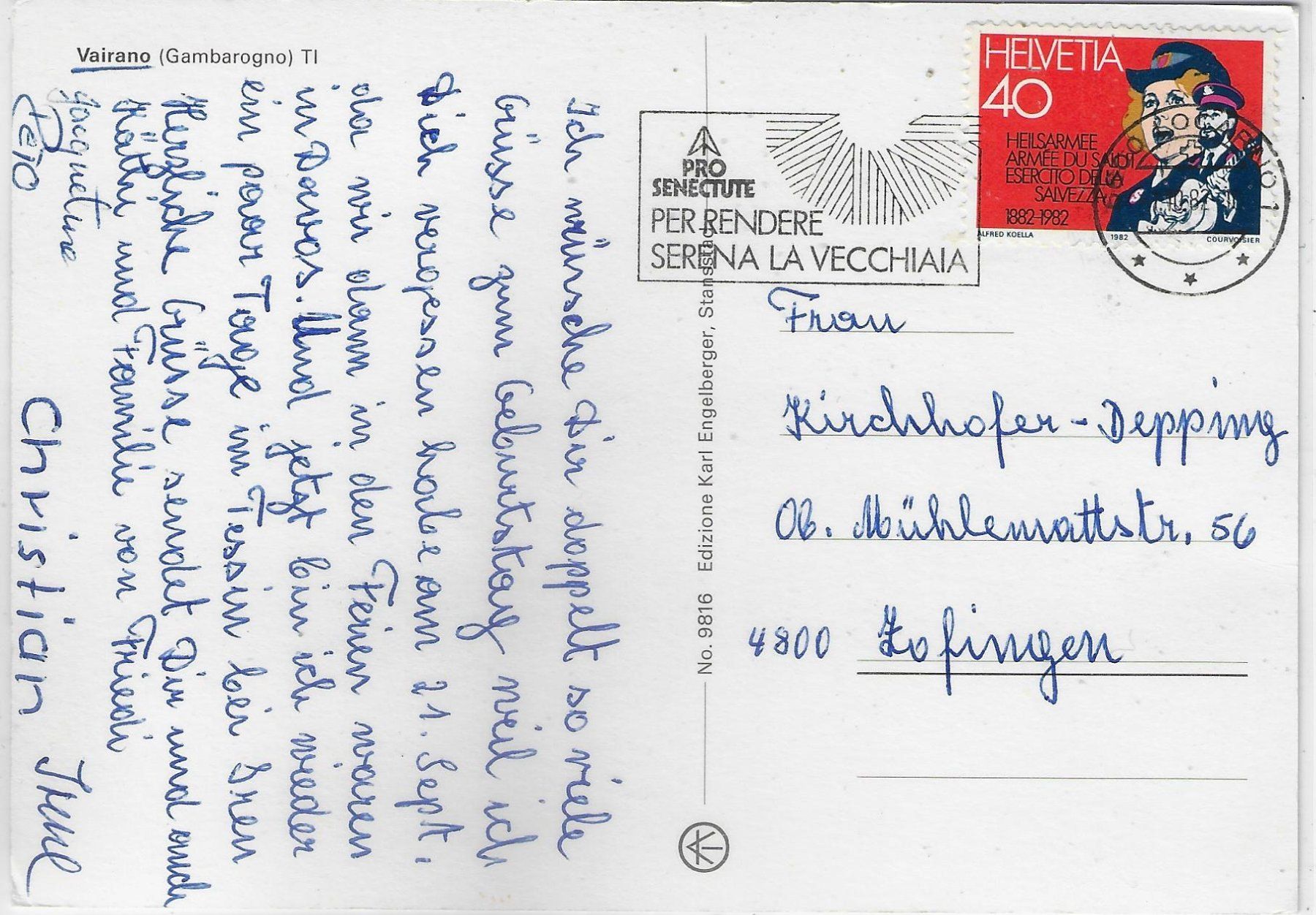 Cartoline postali: Vairano (Gambarogno) Multiview – Usato da Ettingen venduto da Kartenplanet 1
