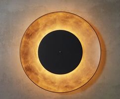 FontanaArte Lunaire LED Wandleuchte Gold/Schwarz  Neu & OVP
