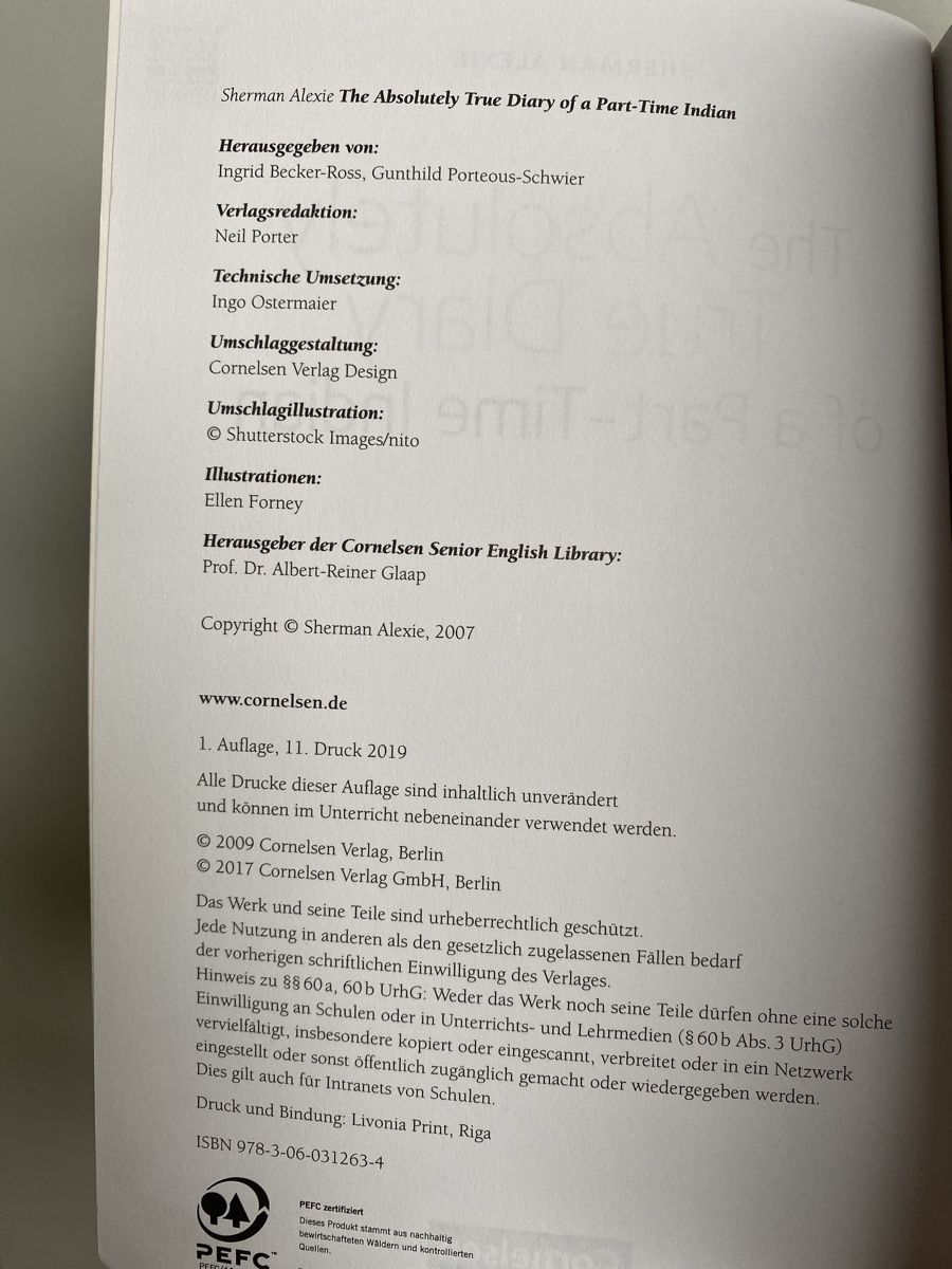 Libri: Absolutely True Diary of a Part-Time Indian – Usato da Bern venduto da demalla 2
