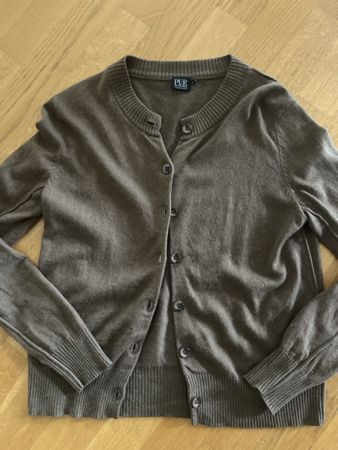 Cardigan PUR Cashmere Silk Blend Brown Size L