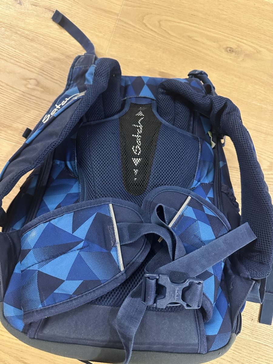 Satch Zaini: Satch Rucksack blau gemustert oft gebraucht – Usato da Regensberg venduto da Chura 1