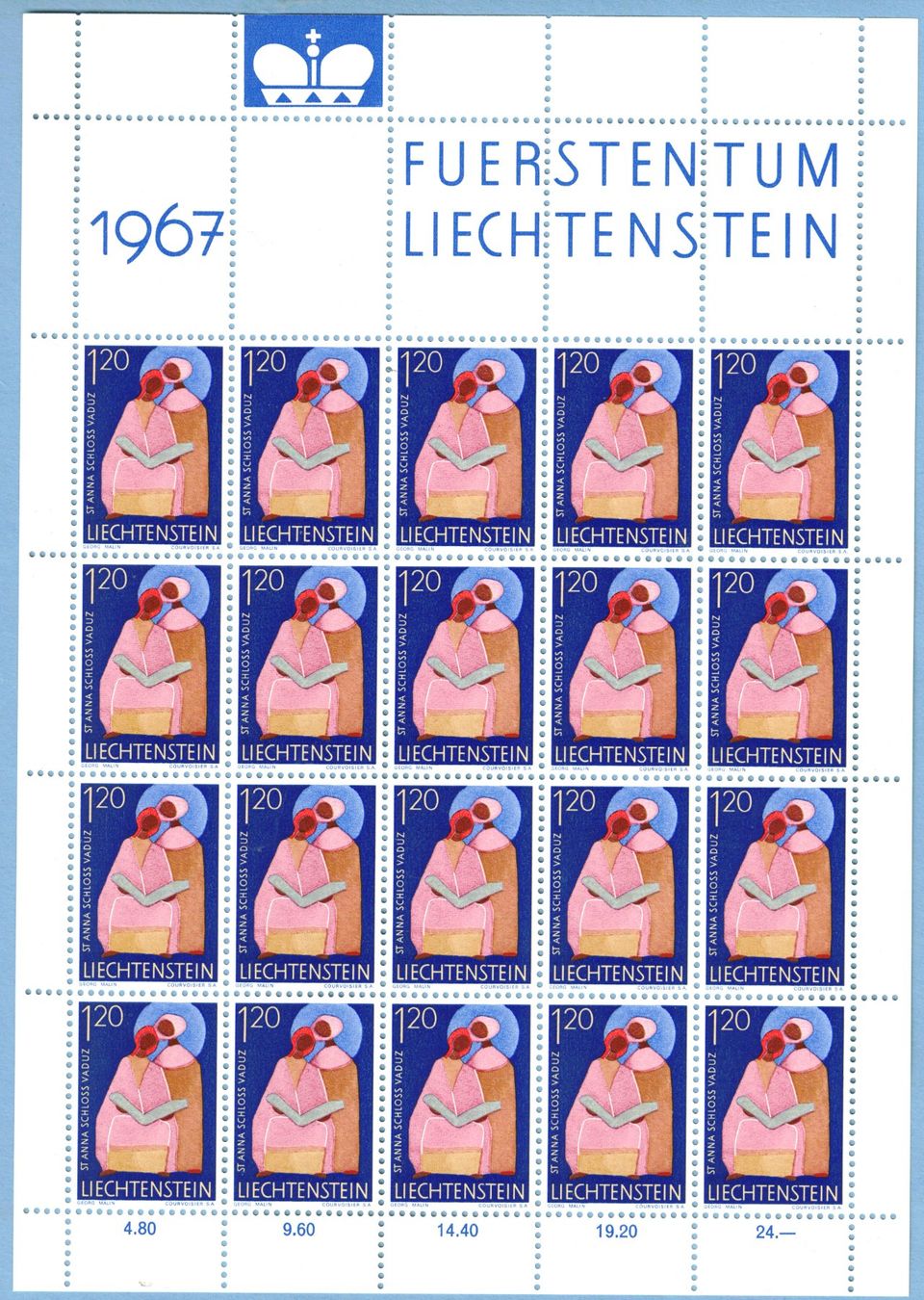 Alle Briefmarken: K'Bogen  Kirchenpatrone  1967    postfrisch – Neu (gemäss Beschreibung) aus Mellingen von Ginger