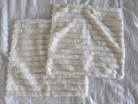 Kissenhüllen Set 2x weiss beige kuschelig teddy