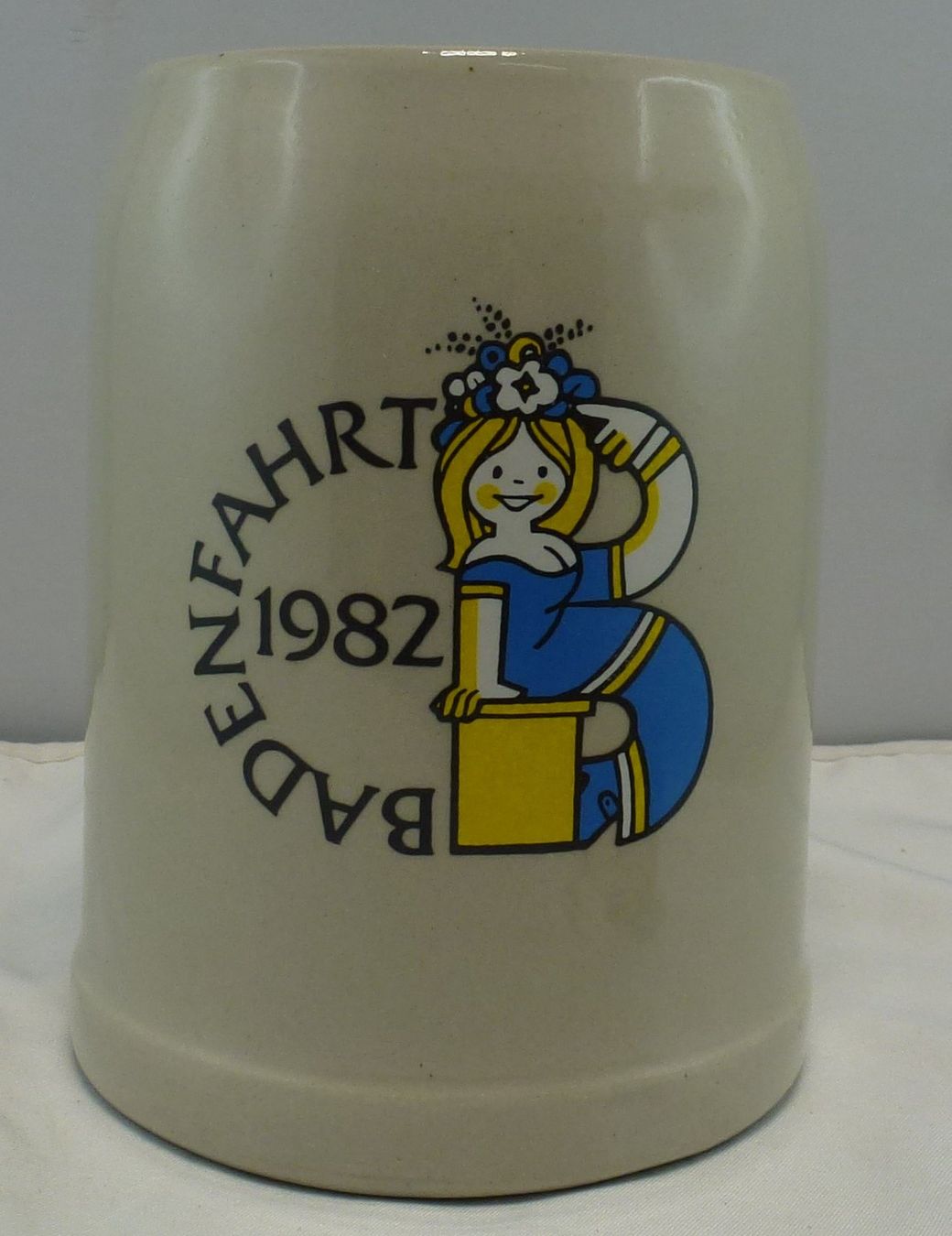 Gläser: Bier-Humpen BADEBFAHRT 1982 – Gebraucht aus Murgenthal von B.StM 1