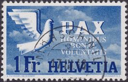 1945, PAX Nr.270 (Friedenstaube) Luxusstück: MÖRSCHWIL (SG)