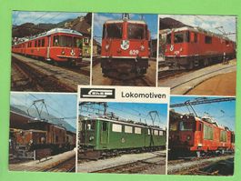 RhB Lokomotiven Postkarte 70er Jahre