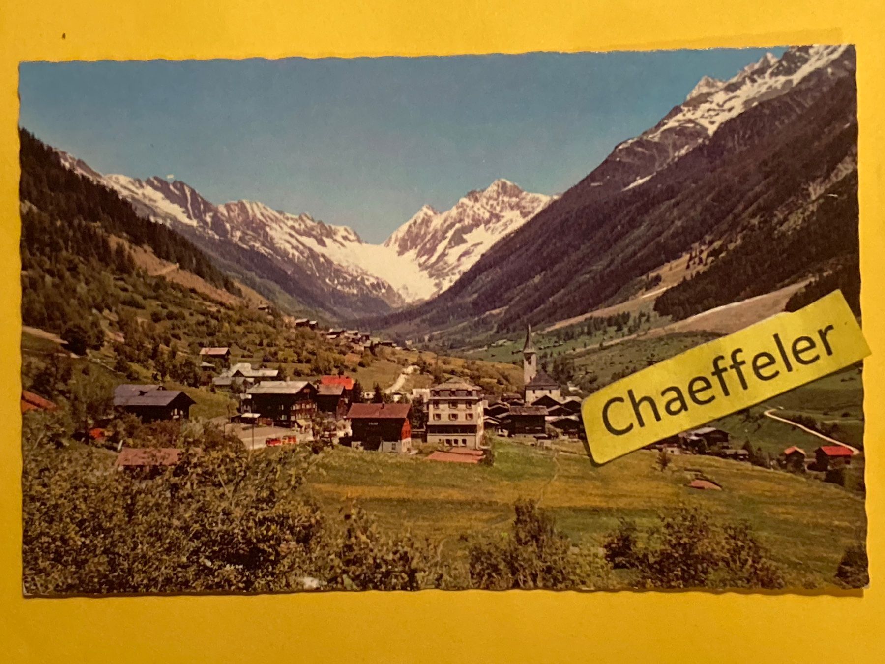 Ansichtskarten: Kippel ( Lötschental ) mit Lötschenbrücke – Gebraucht aus Zürich von Chaeffeler