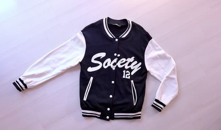 Bomber ALSCOTT marine et blanc NEUF! Taille S