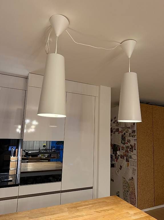 Lampadari & plafoniere: 2x weisse Lampen / Pendelleuchten – Usato da Zürich venduto da apfel125