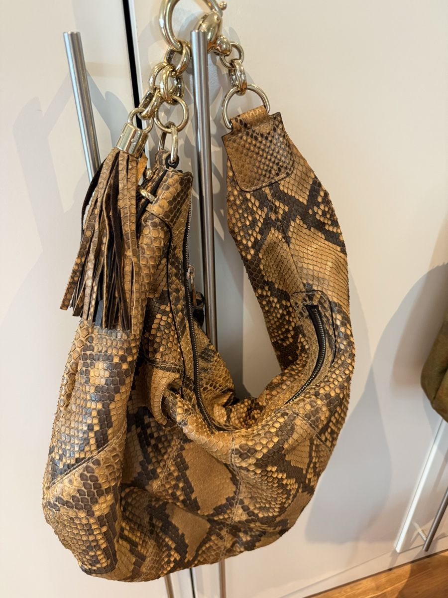 Gucci Borse da donna: Gucci Python Handtasche mit Fransen - braun/beige - sehr gut – Usato da Zug venduto da Phrauto 1