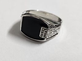 Herren Ring silbrig   Gr. US 12