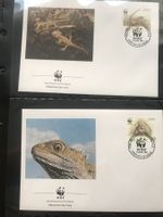 WWF Neuseeland 1991 Brückenechse Satz Ersttagsbriefe